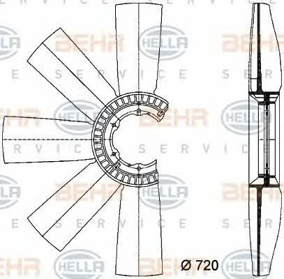 Behr-Hella 8MV 376 733-091 Вискомуфта в сборе 8MV376733091: Отличная цена - Купить в Польше на 2407.PL!