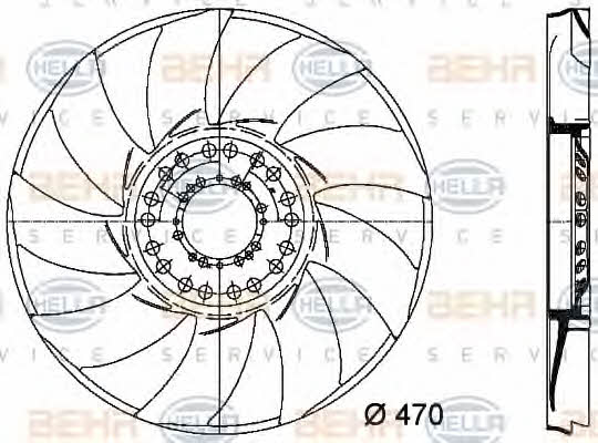 Behr-Hella 8MV 376 733-241 Вискомуфта в зборі 8MV376733241: Приваблива ціна - Купити у Польщі на 2407.PL!