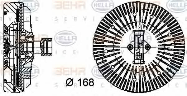 Behr-Hella 8MV 376 734-381 Viscous coupling assembly 8MV376734381: Buy near me in Poland at 2407.PL - Good price!