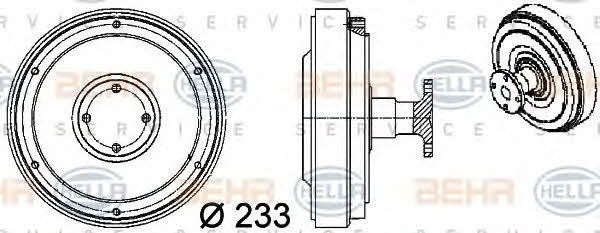 Behr-Hella 8MV 376 757-091 Вискомуфта в зборі 8MV376757091: Купити у Польщі - Добра ціна на 2407.PL!