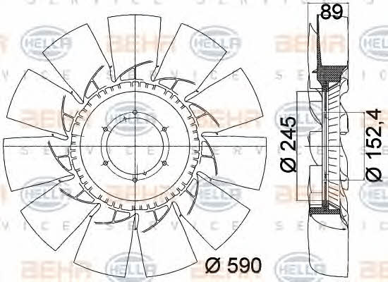 Behr-Hella 8MV 376 757-761 Viscous coupling assembly 8MV376757761: Buy near me in Poland at 2407.PL - Good price!