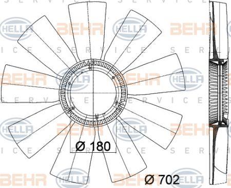 Behr-Hella 8MV 376 757-781 Viscous coupling assembly 8MV376757781: Buy near me in Poland at 2407.PL - Good price!