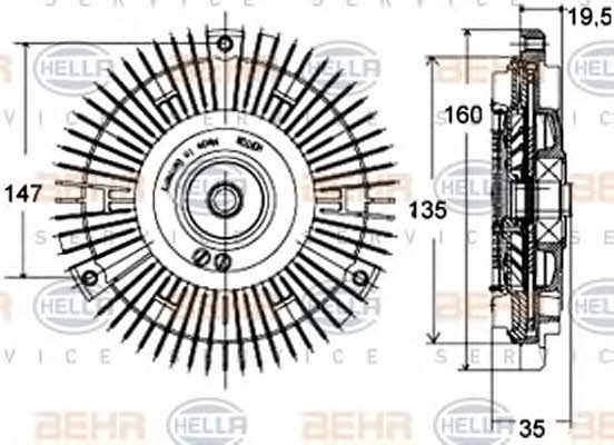 Behr-Hella 8MV 376 758-441 Viscous coupling assembly 8MV376758441: Buy near me in Poland at 2407.PL - Good price!