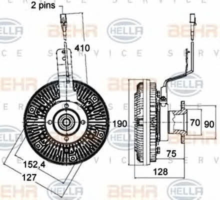 Behr-Hella 8MV 376 758-481 Viscous coupling assembly 8MV376758481: Buy near me in Poland at 2407.PL - Good price!