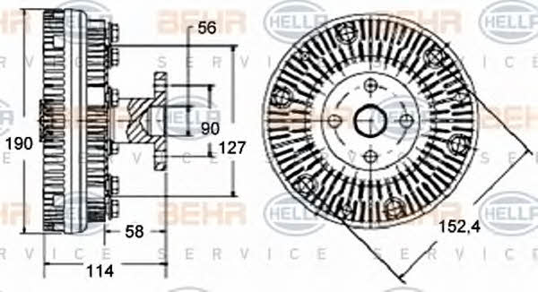 Behr-Hella 8MV 376 758-551 Viscous coupling assembly 8MV376758551: Buy near me in Poland at 2407.PL - Good price!