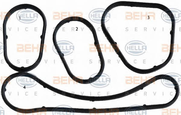Behr-Hella 8MY 376 742-071 Oil cooler gaskets, kit 8MY376742071: Buy near me in Poland at 2407.PL - Good price!
