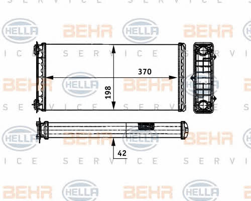 Behr-Hella 8FH 351 312-181 Heat exchanger, interior heating 8FH351312181: Buy near me in Poland at 2407.PL - Good price!