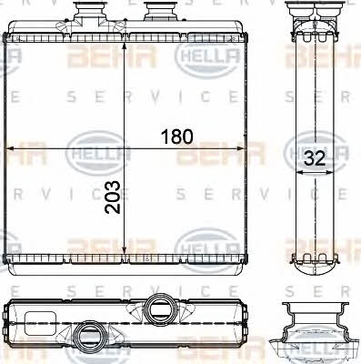 Behr-Hella 8FH 351 315-411 Heat exchanger, interior heating 8FH351315411: Buy near me in Poland at 2407.PL - Good price!