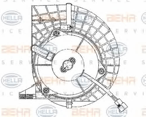 Fan assy - heater motor Behr-Hella 8EW 009 159-691