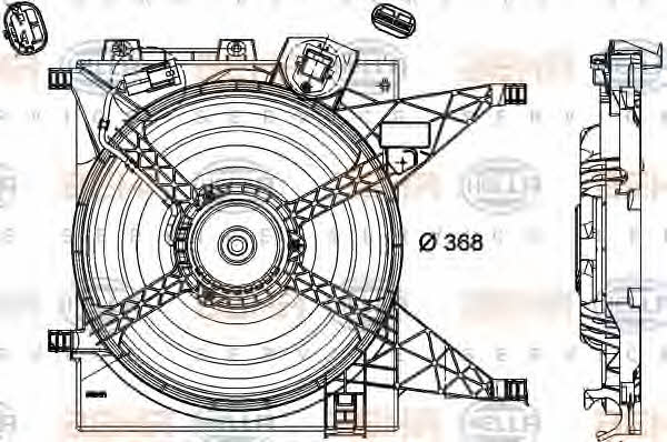 Behr-Hella 8EW 351 040-601 Вентилятор радіатора охолодження 8EW351040601: Приваблива ціна - Купити у Польщі на 2407.PL!