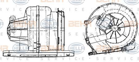 Behr-Hella 8EW 351 041-231 Fan assy - heater motor 8EW351041231: Buy near me in Poland at 2407.PL - Good price!