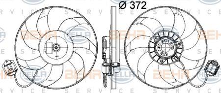 Behr-Hella 8EW 351 041-491 Hub, engine cooling fan wheel 8EW351041491: Buy near me in Poland at 2407.PL - Good price!