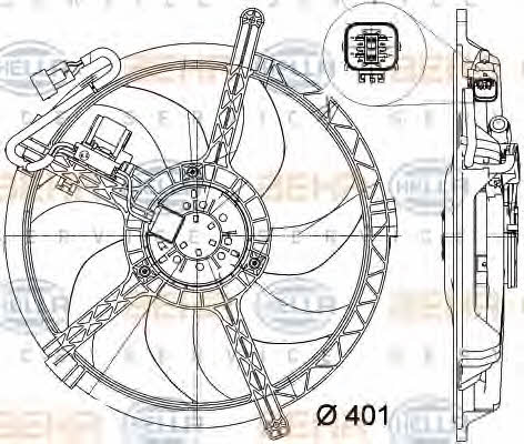 Behr-Hella 8EW 351 042-721 Вентилятор радіатора охолодження 8EW351042721: Приваблива ціна - Купити у Польщі на 2407.PL!