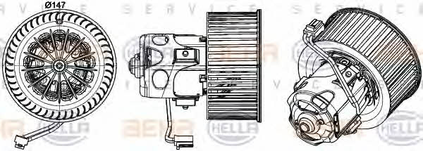 Behr-Hella 8EW 351 043-271 Fan assy - heater motor 8EW351043271: Buy near me in Poland at 2407.PL - Good price!