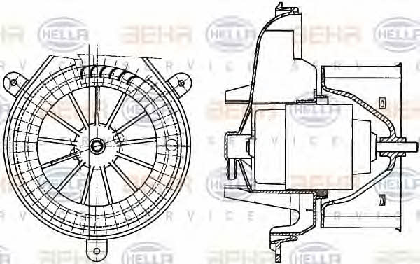 Behr-Hella 8EW 351 303-321 Fan assy - heater motor 8EW351303321: Buy near me in Poland at 2407.PL - Good price!