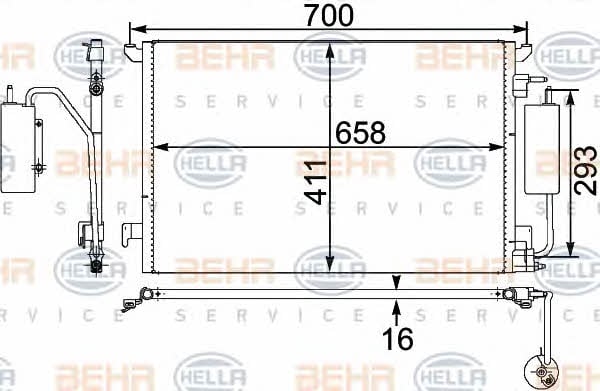 Behr-Hella 8FC 351 302-591 Радиатор кондиционера (Конденсатор) 8FC351302591: Отличная цена - Купить в Польше на 2407.PL!