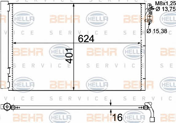 Behr-Hella 8FC 351 302-611 Радиатор кондиционера (Конденсатор) 8FC351302611: Отличная цена - Купить в Польше на 2407.PL!
