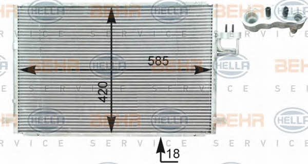 Behr-Hella 8FC 351 303-001 Радіатор кондиціонера (Конденсатор) 8FC351303001: Купити у Польщі - Добра ціна на 2407.PL!