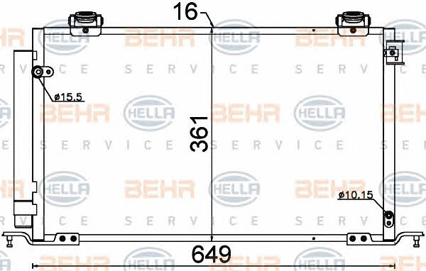 Behr-Hella 8FC 351 318-741 Радиатор кондиционера (Конденсатор) 8FC351318741: Отличная цена - Купить в Польше на 2407.PL!