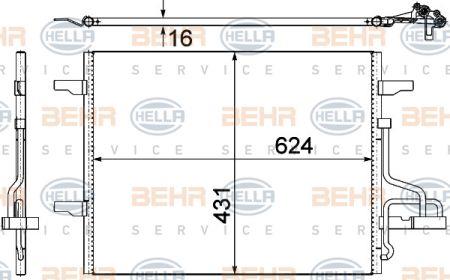 Behr-Hella 8FC 351 319-401 Радиатор кондиционера (Конденсатор) 8FC351319401: Отличная цена - Купить в Польше на 2407.PL!