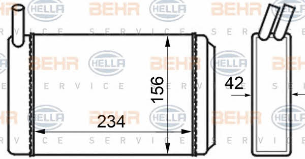 Behr-Hella 8FH 351 024-211 Heat exchanger, interior heating 8FH351024211: Buy near me in Poland at 2407.PL - Good price!