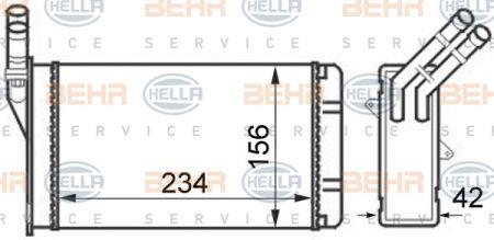 Behr-Hella 8FH 351 024-301 Радиатор отопителя салона 8FH351024301: Отличная цена - Купить в Польше на 2407.PL!