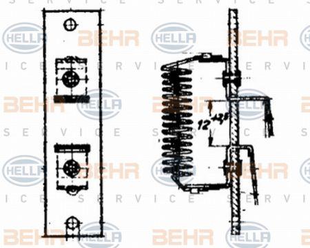 Behr-Hella 9ML 351 332-001 Резистор электродвигателя вентилятора 9ML351332001: Отличная цена - Купить в Польше на 2407.PL!