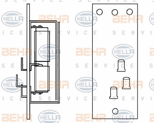 Behr-Hella 9ML 351 332-151 Rezystor silnika elektrycznego wentylatora 9ML351332151: Dobra cena w Polsce na 2407.PL - Kup Teraz!