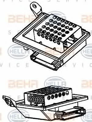 Behr-Hella 9ML 351 332-201 Fan motor resistor 9ML351332201: Buy near me in Poland at 2407.PL - Good price!