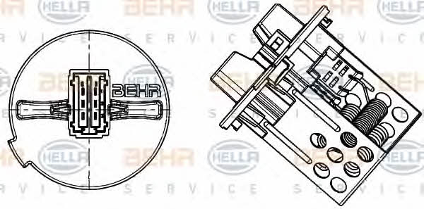 Behr-Hella 9ML 351 332-281 Rezystor silnika elektrycznego wentylatora 9ML351332281: Dobra cena w Polsce na 2407.PL - Kup Teraz!