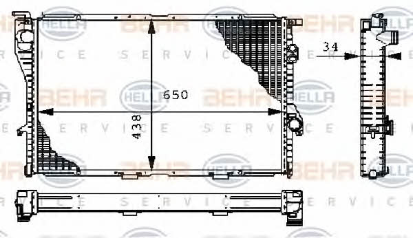 Behr-Hella 8MK 376 711-114 Радиатор охлаждения двигателя 8MK376711114: Отличная цена - Купить в Польше на 2407.PL!