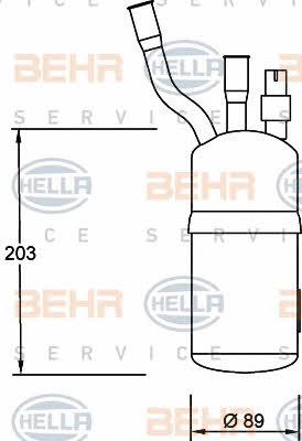 Behr-Hella 8FT 351 192-321 Осушувач кондиціонера 8FT351192321: Приваблива ціна - Купити у Польщі на 2407.PL!