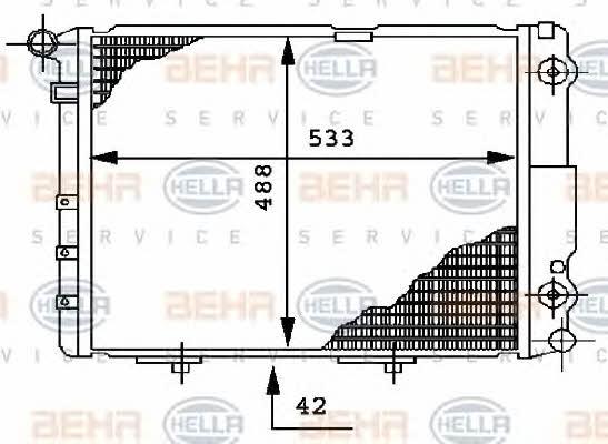 Behr-Hella 8MK 376 712-451 Chłodnica, układ chłodzenia silnika 8MK376712451: Dobra cena w Polsce na 2407.PL - Kup Teraz!