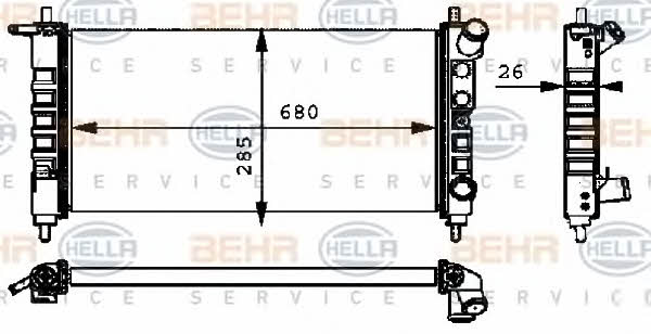 Behr-Hella 8MK 376 712-701 Kühler motorkühlung 8MK376712701: Kaufen Sie zu einem guten Preis in Polen bei 2407.PL!