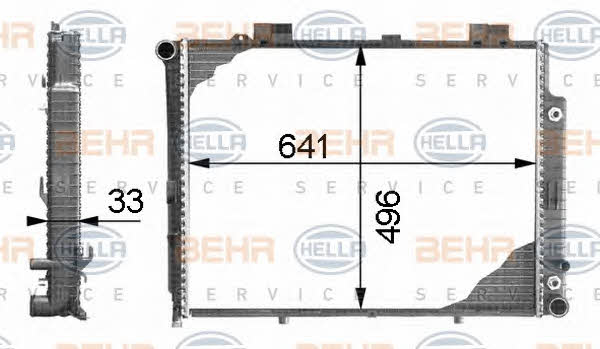 Behr-Hella 8MK 376 712-754 Chłodnica, układ chłodzenia silnika 8MK376712754: Dobra cena w Polsce na 2407.PL - Kup Teraz!