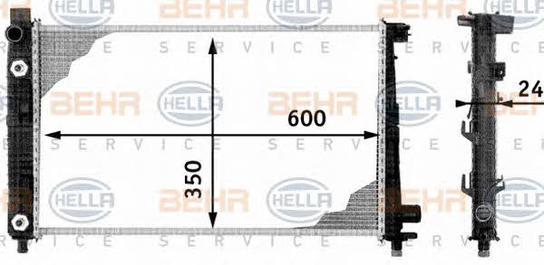 Behr-Hella 8MK 376 713-054 Радиатор охлаждения двигателя 8MK376713054: Отличная цена - Купить в Польше на 2407.PL!