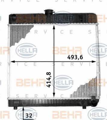 Behr-Hella 8MK 376 713-211 Radiator, engine cooling 8MK376713211: Buy near me at 2407.PL in Poland at an Affordable price!