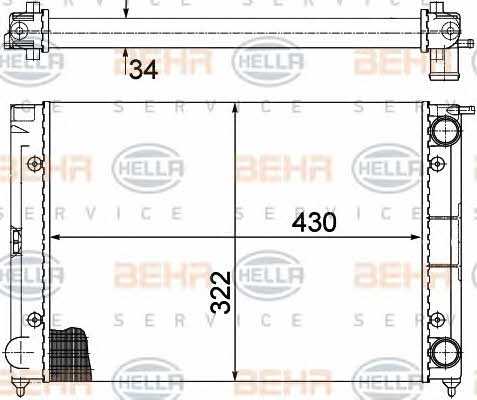 Behr-Hella 8MK 376 713-334 Radiator, engine cooling 8MK376713334: Buy near me in Poland at 2407.PL - Good price!