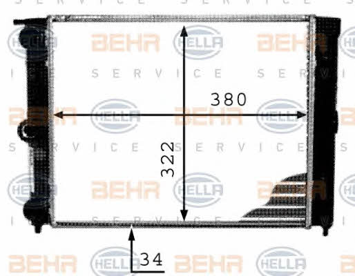 Behr-Hella 8MK 376 713-341 Радиатор охлаждения двигателя 8MK376713341: Отличная цена - Купить в Польше на 2407.PL!
