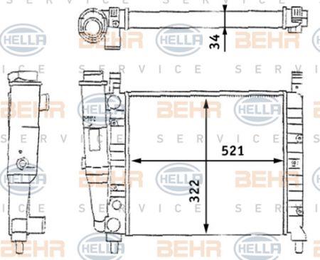 Behr-Hella 8MK 376 713-391 Radiator, engine cooling 8MK376713391: Buy near me in Poland at 2407.PL - Good price!