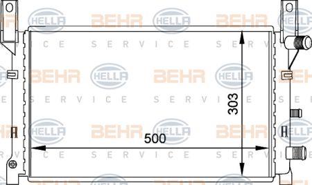 Behr-Hella 8MK 376 713-411 Chłodnica, układ chłodzenia silnika 8MK376713411: Dobra cena w Polsce na 2407.PL - Kup Teraz!