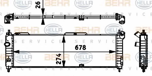 Behr-Hella 8MK 376 713-574 Радіатор охолодження двигуна 8MK376713574: Приваблива ціна - Купити у Польщі на 2407.PL!