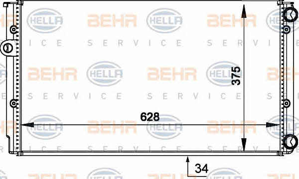 Behr-Hella 8MK 376 714-041 Radiator, engine cooling 8MK376714041: Buy near me in Poland at 2407.PL - Good price!