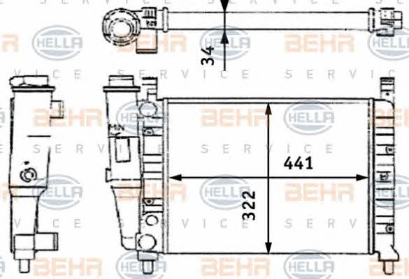 Behr-Hella 8MK 376 714-051 Chłodnica, układ chłodzenia silnika 8MK376714051: Dobra cena w Polsce na 2407.PL - Kup Teraz!