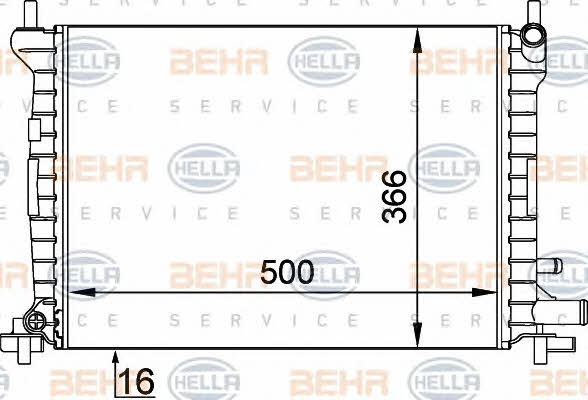 Behr-Hella 8MK 376 714-061 Radiator, engine cooling 8MK376714061: Buy near me in Poland at 2407.PL - Good price!