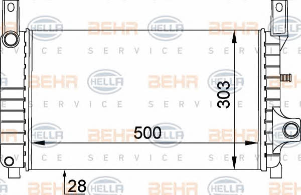 Behr-Hella 8MK 376 714-194 Радиатор охлаждения двигателя 8MK376714194: Отличная цена - Купить в Польше на 2407.PL!