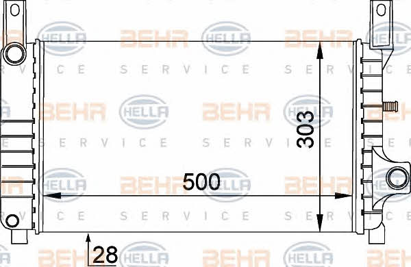 Behr-Hella 8MK 376 714-194 Chłodnica, układ chłodzenia silnika 8MK376714194: Dobra cena w Polsce na 2407.PL - Kup Teraz!