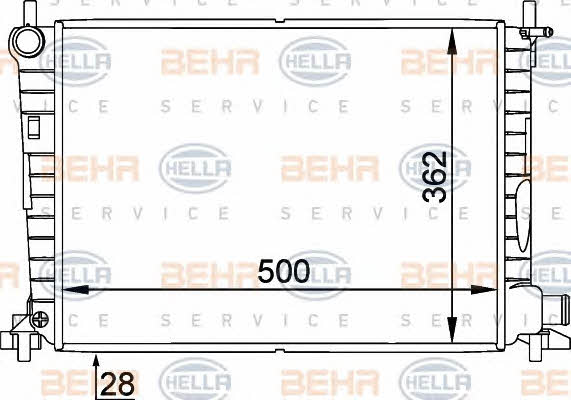 Behr-Hella 8MK 376 714-241 Chłodnica, układ chłodzenia silnika 8MK376714241: Atrakcyjna cena w Polsce na 2407.PL - Zamów teraz!