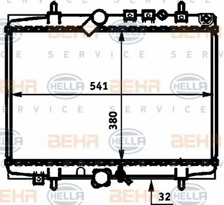 Behr-Hella 8MK 376 714-421 Радіатор охолодження двигуна 8MK376714421: Приваблива ціна - Купити у Польщі на 2407.PL!