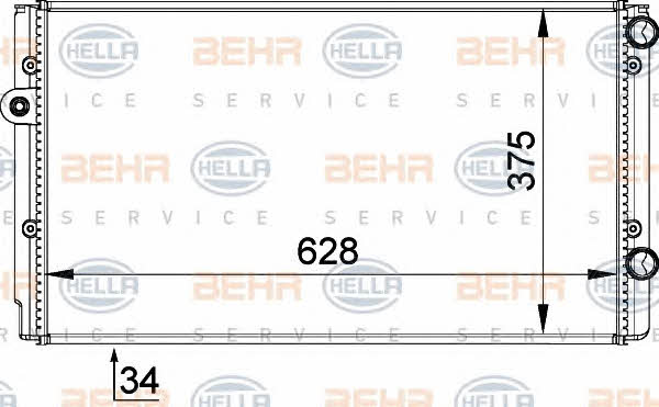 Behr-Hella 8MK 376 714-491 Chłodnica, układ chłodzenia silnika 8MK376714491: Dobra cena w Polsce na 2407.PL - Kup Teraz!